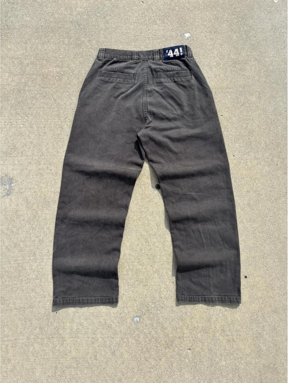 Vintage Military Menās Faded Green Wide-Leg Pants Size 32x30